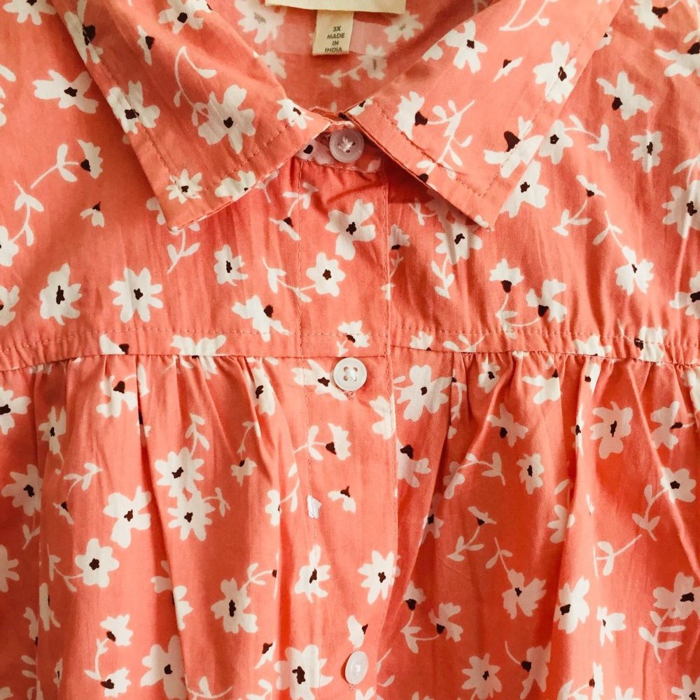 Derek Heart Women's Plus Size Floral Print Dress (1X) - Picture 4 of 16